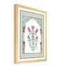 (1Pc) Green Fibre Mughal Floral Wall Art