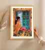 (1Pc) Green Fibre Traditional Women Wall Art