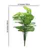 Green Alocasia-Lg In Black Pot With White Stones Artificial Plant