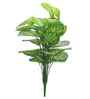 Green Alocasia-Lg In Black Pot With White Stones Artificial Plant