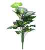 Green Money Plant-2 In Black Pot With White Stones Artificial Plant