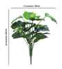 Green Money Plant In Black Pot With White Stones Artificial Plant