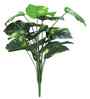 Green Money Plant In Black Pot With White Stones Artificial Plant