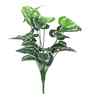Green Money Plant-W In Black Pot With White Stones Artificial Plant
