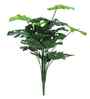Green Monstera In Black Pot With White Stones Artificial Plant