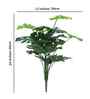 Green Monstera In Black Pot With White Stones Artificial Plant