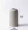 (1Pc) Grey  Ceramic  Ribbed Design Matt Finished 6 Inch  Table Vase