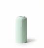 (1Pc) Light Green Ceramic  Ribbed Design Matt Finished 6 Inch  Table Vase
