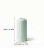 (1Pc) Light Green Ceramic  Ribbed Design Matt Finished 6 Inch  Table Vase