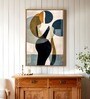 (1Pc) Multicolor Canvas Framed Geometric Wall Art