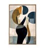 (1Pc) Multicolor Canvas Framed Geometric Wall Art