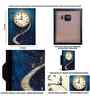(1Pc) Multicolour Canvas Beautiful Abstract Wall Art with Clock