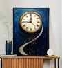 (1Pc) Multicolour Canvas Beautiful Abstract Wall Art with Clock