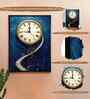 (1Pc) Multicolour Canvas Beautiful Abstract Wall Art with Clock