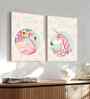 (1Pc) Multicolour Canvas Beautiful Flamingo Wall Art
