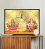 (1Pc) Multicolour Canvas Lakshmi Ganesha Wall Art