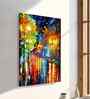 (1Pc) Multicolour Canvas Rainy Street Wall Art