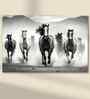 (1Pc) Multicolour Canvas Running Horses Wall Art