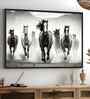 (1Pc) Multicolour Canvas Running Horses Wall Art