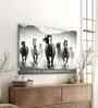 (1Pc) Multicolour Canvas Running Horses Wall Art