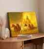 (1Pc) Multicolour Canvas Running Horses Wall Art