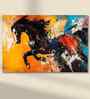 (1Pc) Multicolour Canvas Running Horses Wall Art