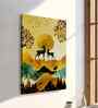 (1Pc) Multicolour Canvas Stretched Animal Wall Art