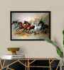 (1Pc) Multicolour Fibre Running Horses Wall Art
