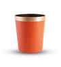 (1Pc) Orange Faux Leather Open Top Office and Home Dustbin