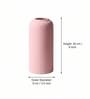 (1Pc) Pink Ceramic  Ribbed Design Matt Finished 8 Inch  Table Vase