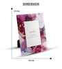 (1Pc) Pink Wooden Shades Pink Marble Glass Photo Frame