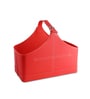 (1Pc) Red Faux Leather Multipurpose Storage & Organizer Basket for Home Office & Gifting