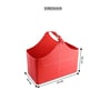 (1Pc) Red Faux Leather Multipurpose Storage & Organizer Basket for Home Office & Gifting
