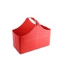 (1Pc) Red Faux Leather Multipurpose Storage & Organizer Basket for Home Office & Gifting