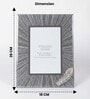 (1Pc) Silver Glass Silver Feather Photo Frame