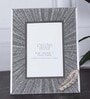 (1Pc) Silver Glass Silver Feather Photo Frame