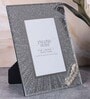 (1Pc) Silver Glass Silver Feather Photo Frame