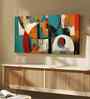 (1Pc) Teal Blue Canvas Beautiful Abstract Wall Art