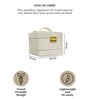 (1Pc) White Faux Leather Mirror Multiple Compartments with Lock Jewellery Organizer