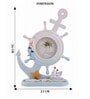 (1Pc) White Wooden Silly Anchor Photo Frame