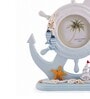 (1Pc) White Wooden Silly Anchor Photo Frame