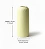 (1Pc) Yellow Ceramic  Ribbed Design Matt Finished 10 Inch  Table Vase