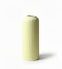 (1Pc) Yellow Ceramic  Ribbed Design Matt Finished 10 Inch  Table Vase
