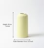 (1Pc) Yellow Ceramic  Ribbed Design Matt Finished 8 Inch  Table Vase