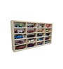 (20 Car Display) Brown Wooden Light Up Diecast Cast Organizer