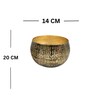 (2Pcs) Gold And Black Metal Decorative Bowl for Home & Table Decor