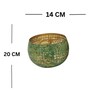 (2Pcs) Green Metal Decorative Bowl for Home & Table Decor