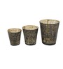 (3Pcs) Gold And Black Candel Holder for Home Decor