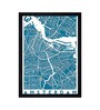"Amsterdam  Map" Texture Paper Framed Art Print 