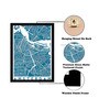 "Amsterdam  Map" Texture Paper Framed Art Print 